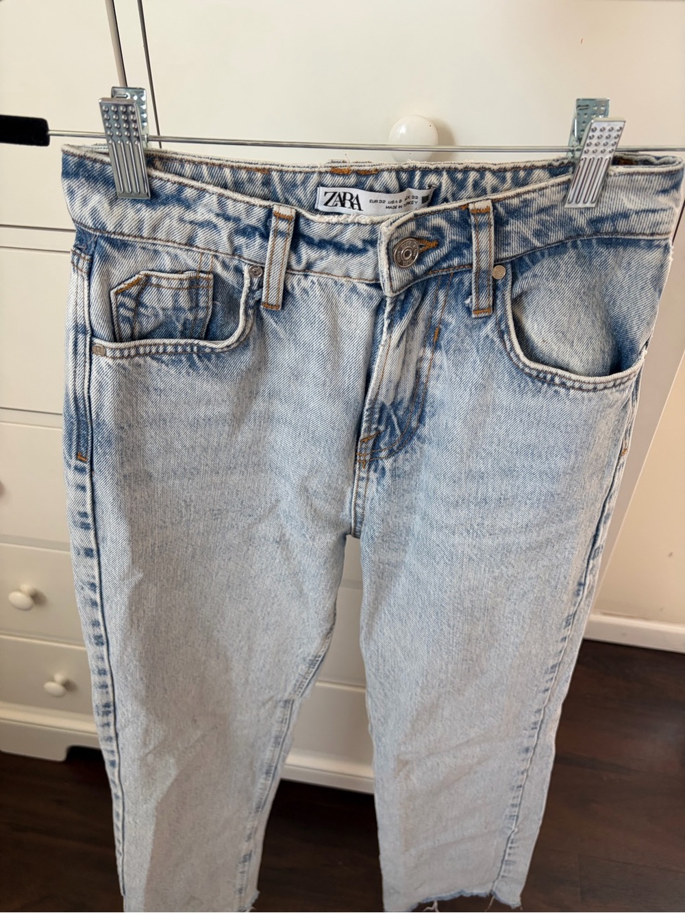 Zara Light Blue Straight Leg Women's Jeans